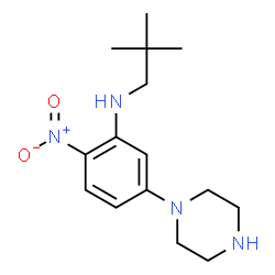 ChemSpider 2D Image | N-(2,2-Dimethylpropyl)-2-nitro-5-(1-piperazinyl)aniline | C15H24N4O2