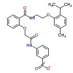 InChI=1/C27H29N3O6/c1-18(2)22-12-11-19(3)15-25(22)35-14-13-28-27(32)23-9-4-5-10-24(23)36-17-26(31)29-20-7-6-8-21(16-20)30(33)34/h4-12,15-16,18H,13-14,17H2,1-3H3,(H,28,32)(H,29,31)