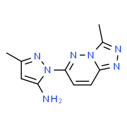 ChemSpider 2D Image | 3-Methyl-1-(3-methyl[1,2,4]triazolo[4,3-b]pyridazin-6-yl)-1H-pyrazol-5-amine | C10H11N7