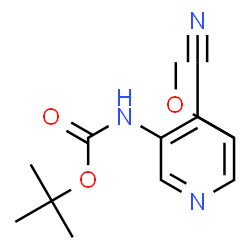 ChemSpider 2D Image | tert-Butyl 4-cyano-5-methoxypyridin-3-ylcarbamate | C12H15N3O3