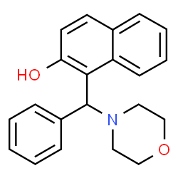 ChemSpider 2D Image | 1-[4-Morpholinyl(phenyl)methyl]-2-naphthol | C21H21NO2