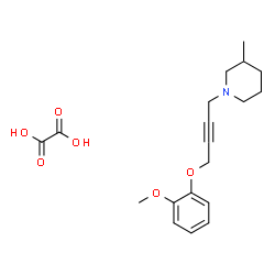 ChemSpider 2D Image | 1-[4-(2-Methoxyphenoxy)-2-butyn-1-yl]-3-methylpiperidine ethanedioate (1:1) | C19H25NO6
