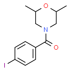 ChemSpider 2D Image | (2,6-Dimethyl-4-morpholinyl)(4-iodophenyl)methanone | C13H16INO2