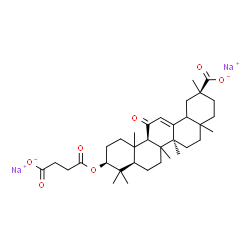 ChemSpider 2D Image | Disodium (3beta,8xi,10xi,17xi,18xi)-3-[(3-carboxylatopropanoyl)oxy]-11-oxoolean-12-en-30-oate | C34H48Na2O7