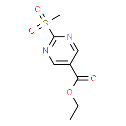 ChemSpider 2D Image | Ethyl 2-(methylsulfonyl)-5-pyrimidinecarboxylate | C8H10N2O4S