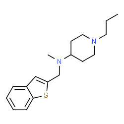 ChemSpider 2D Image | N-(1-Benzothiophen-2-ylmethyl)-N-methyl-1-propyl-4-piperidinamine | C18H26N2S