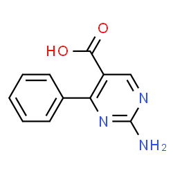 ChemSpider 2D Image | 2-Amino-4-phenyl-5-pyrimidinecarboxylic acid | C11H9N3O2