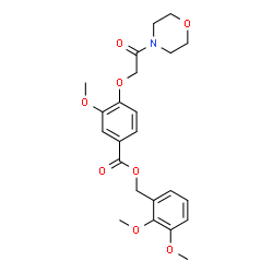 ChemSpider 2D Image | 2,3-Dimethoxybenzyl 3-methoxy-4-[2-(4-morpholinyl)-2-oxoethoxy]benzoate | C23H27NO8