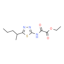 ChemSpider 2D Image | Ethyl oxo{[5-(2-pentanyl)-1,3,4-thiadiazol-2-yl]amino}acetate | C11H17N3O3S
