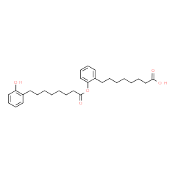 ChemSpider 2D Image | 8-(2-{[8-(2-Hydroxyphenyl)octanoyl]oxy}phenyl)octanoic acid | C28H38O5
