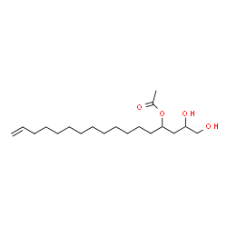 ChemSpider 2D Image | 1,2-Dihydroxy-16-heptadecen-4-yl acetate | C19H36O4
