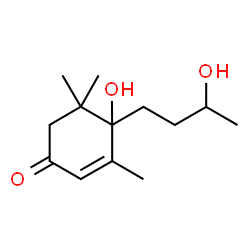 ChemSpider 2D Image | 4-Hydroxy-4-(3-hydroxybutyl)-3,5,5-trimethyl-2-cyclohexen-1-one | C13H22O3