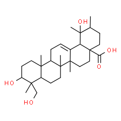 ChemSpider 2D Image | 3,19,23-Trihydroxyurs-12-en-28-oic acid | C30H48O5