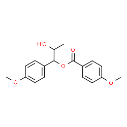 ChemSpider 2D Image | 2-Hydroxy-1-(4-methoxyphenyl)propyl 4-methoxybenzoate | C18H20O5