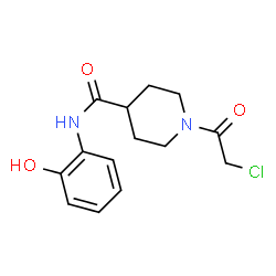 ChemSpider 2D Image | 1-(Chloroacetyl)-N-(2-hydroxyphenyl)-4-piperidinecarboxamide | C14H17ClN2O3