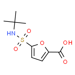 ChemSpider 2D Image | 5-(tert-Butylsulfamoyl)-2-furoic acid | C9H13NO5S