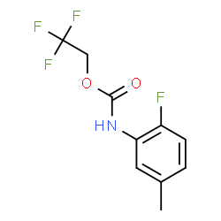 ChemSpider 2D Image | 2,2,2-Trifluoroethyl (2-fluoro-5-methylphenyl)carbamate | C10H9F4NO2