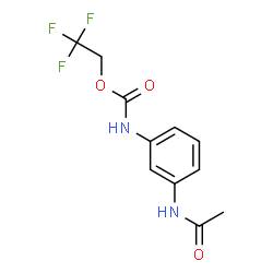ChemSpider 2D Image | 2,2,2-Trifluoroethyl (3-acetamidophenyl)carbamate | C11H11F3N2O3