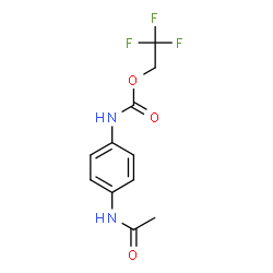 ChemSpider 2D Image | 2,2,2-Trifluoroethyl (4-acetamidophenyl)carbamate | C11H11F3N2O3