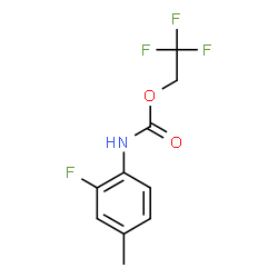 ChemSpider 2D Image | 2,2,2-Trifluoroethyl (2-fluoro-4-methylphenyl)carbamate | C10H9F4NO2