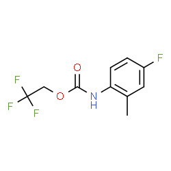 ChemSpider 2D Image | 2,2,2-Trifluoroethyl (4-fluoro-2-methylphenyl)carbamate | C10H9F4NO2