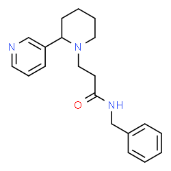 ChemSpider 2D Image | N-Benzyl-3-[2-(3-pyridinyl)-1-piperidinyl]propanamide | C20H25N3O