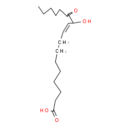 ChemSpider 2D Image | (9Z)-11-Hydroxy-11-(3-pentyl-2-oxiranyl)-9-undecenoic acid | C18H32O4