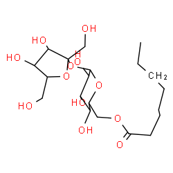 ChemSpider 2D Image | Hex-2-ulofuranosyl 6-O-octanoylhexopyranoside | C20H36O12