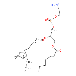 ChemSpider 2D Image | 2-Ammonioethyl 3-(heptanoyloxy)-2-(stearoyloxy)propyl phosphate | C30H60NO8P