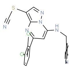 ChemSpider 2D Image | 5-(2,3-dichlorophenyl)-N-(pyridin-4-ylmethyl)-3-thiocyanatopyrazolo[1,5-a]pyrimidin-7-amine | C19H12Cl2N6S