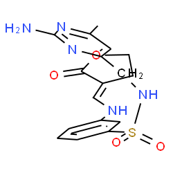 ChemSpider 2D Image | N-[(2-Amino-6-methyl-4-pyrimidinyl)methyl]-3-{[(E)-(2-oxodihydro-3(2H)-furanylidene)methyl]amino}benzenesulfonamide | C17H19N5O4S
