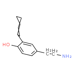 ChemSpider 2D Image | 4-(2-Aminoethyl)-2-cyclohexylphenol | C14H21NO