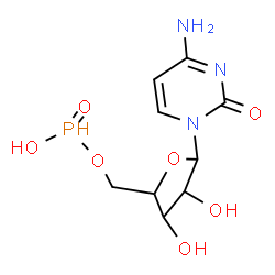 ChemSpider 2D Image | 4-Amino-1-{5-O-[hydroxy(oxido)phosphoranyl]pentofuranosyl}-2(1H)-pyrimidinone | C9H14N3O7P