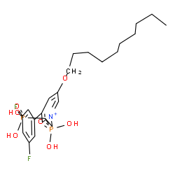 ChemSpider 2D Image | 3-(Decyloxy)-5-(3,5-difluorophenyl)-1-(2,2-diphosphonoethyl)pyridinium | C23H34F2NO7P2
