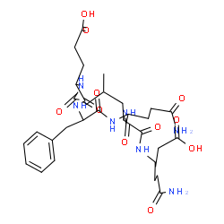 ChemSpider 2D Image | N-Acetyl-alpha-glutamylphenylalanylglutaminyl-N-(6-amino-1-carboxy-6-oxo-3-hexanyl)leucinamide | C34H51N7O11