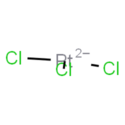 ChemSpider 2D Image | Trichloroplatinate(2-) | Cl3Pt