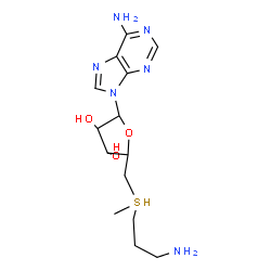 ChemSpider 2D Image | 2-[[3-aminopropyl(methyl)-$l^{4}-sulfanyl]methyl]-5-(6-aminopurin-9-yl)tetrahydrofuran-3,4-diol | C14H23N6O3S