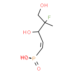 ChemSpider 2D Image | [(Z)-4-fluoro-3,5-dihydroxy-4-methyl-pent-1-enyl]phosphonic acid | C6H12FO5P