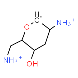 ChemSpider 2D Image | [2-(azaniumylmethyl)-3-hydroxy-2,3,4,5-tetrahydropyran-5-yl]ammonium | C6H15N2O2