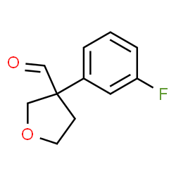 ChemSpider 2D Image | 3-(3-fluorophenyl)oxolane-3-carbaldehyde | C11H11FO2