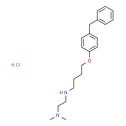 ChemSpider 2D Image | N'-[4-(4-Benzylphenoxy)butyl]-N,N-dimethyl-1,2-ethanediamine hydrochloride (1:1) | C21H31ClN2O