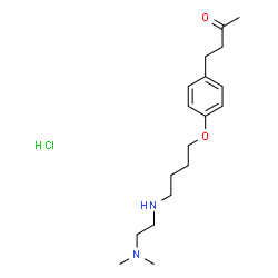 ChemSpider 2D Image | 4-[4-(4-{[2-(Dimethylamino)ethyl]amino}butoxy)phenyl]-2-butanone hydrochloride (1:1) | C18H31ClN2O2