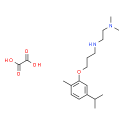 ChemSpider 2D Image | N'-[3-(5-Isopropyl-2-methylphenoxy)propyl]-N,N-dimethyl-1,2-ethanediamine ethanedioate (1:1) | C19H32N2O5