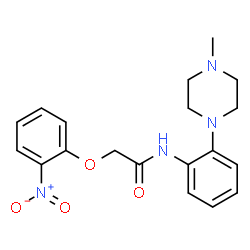 ChemSpider 2D Image | N-[2-(4-Methyl-1-piperazinyl)phenyl]-2-(2-nitrophenoxy)acetamide | C19H22N4O4