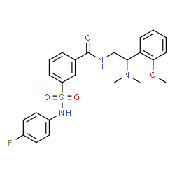 ChemSpider 2D Image | N-[2-(Dimethylamino)-2-(2-methoxyphenyl)ethyl]-3-[(4-fluorophenyl)sulfamoyl]benzamide | C24H26FN3O4S