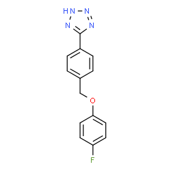 ChemSpider 2D Image | 5-{4-[(4-Fluorophenoxy)methyl]phenyl}-2H-tetrazole | C14H11FN4O