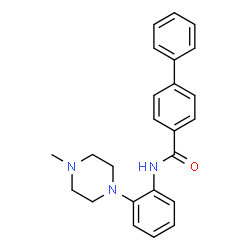 ChemSpider 2D Image | N-[2-(4-Methyl-1-piperazinyl)phenyl]-4-biphenylcarboxamide | C24H25N3O