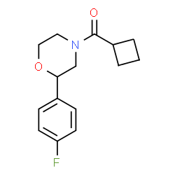 ChemSpider 2D Image | Cyclobutyl[2-(4-fluorophenyl)-4-morpholinyl]methanone | C15H18FNO2