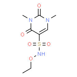 ChemSpider 2D Image | N-Ethoxy-1,3-dimethyl-2,4-dioxo-1,2,3,4-tetrahydro-5-pyrimidinesulfonamide | C8H13N3O5S