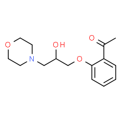 ChemSpider 2D Image | 1-{2-[2-Hydroxy-3-(4-morpholinyl)propoxy]phenyl}ethanone | C15H21NO4